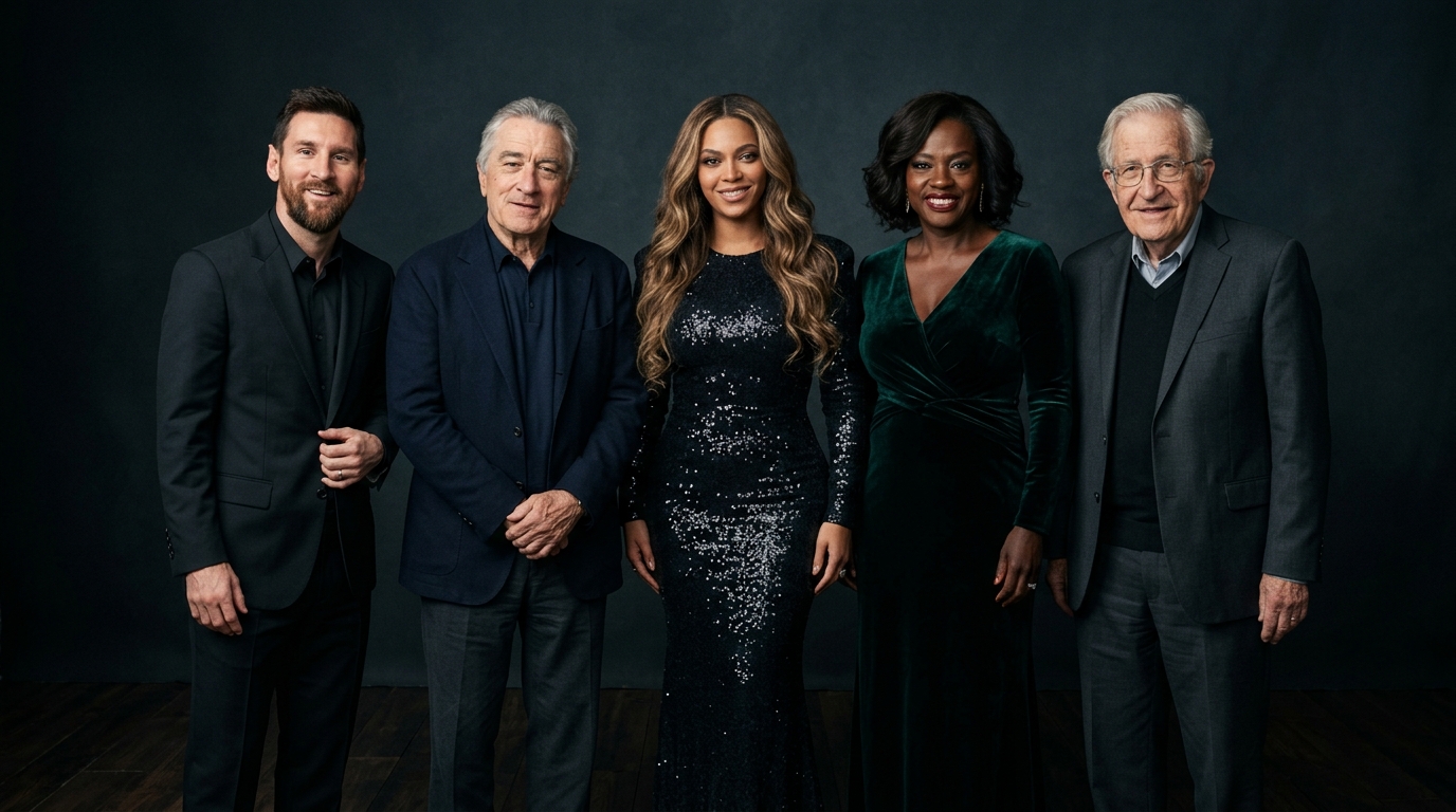 World celebrities looking at the camera - connect with your celebrity birthday twins